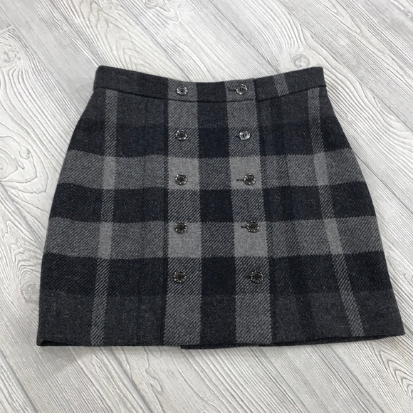Burberry Dresses & Skirts - Burberry Gray Plaid Wool Skirt - sz 8